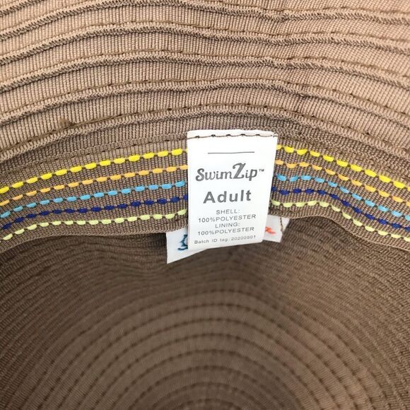 Swim Zip Taupe Canvas 4.5” brim Sun Protection Outdoor Performance Hat - Picture 13 of 16